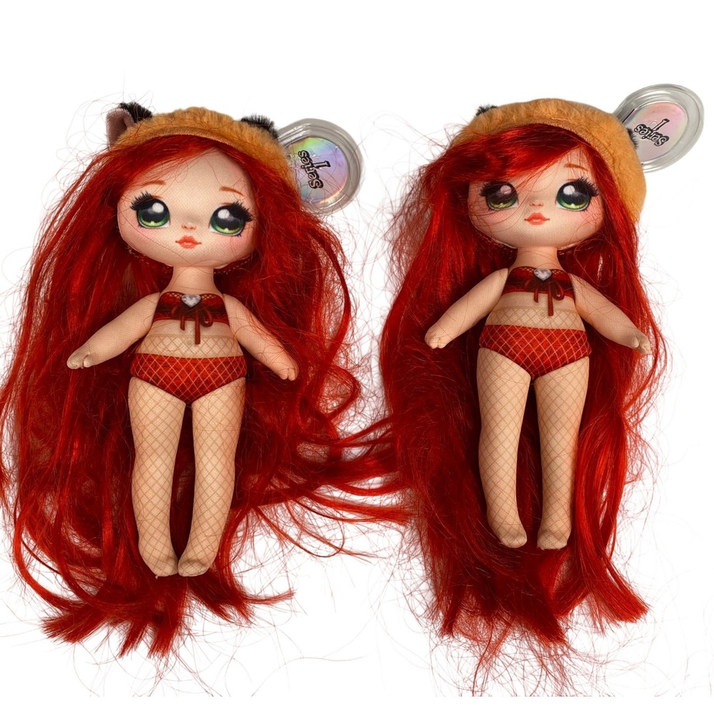 Na! Na! Na! Surprise Series 1‎ Roxie Foxy Red Hair Fox Plush Dolls Lot 2 WPF72Q